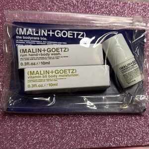 Malin+Goetz Travel Set with Moisturizer, hand & body wash and Deodorant